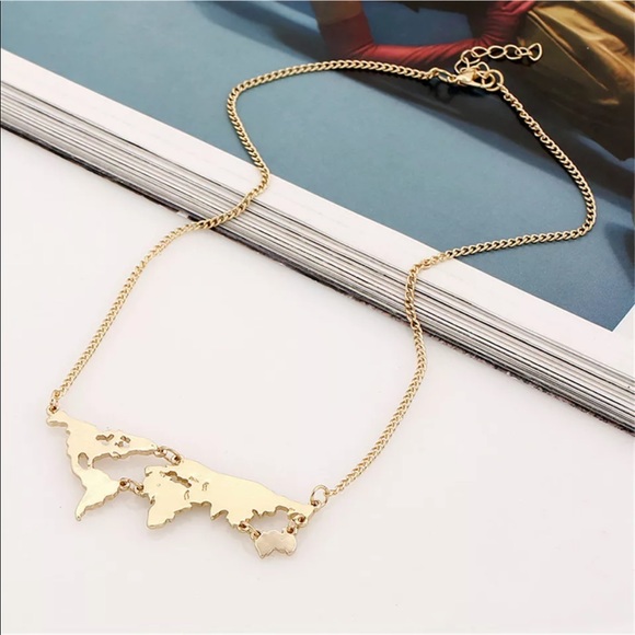World Map Necklace - Picture 5 of 5
